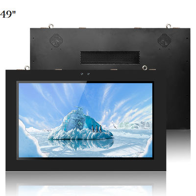 검은 인텔 코어 I5 HD 4K 디지털 야외 메뉴판 비 터치