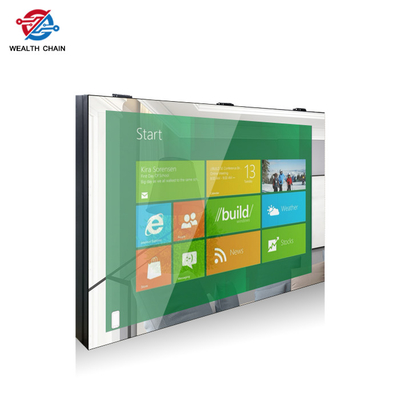 반 옥외 LCD 디지털 방식으로 Signage 똑똑한 거울 유리제 T/R 50%/50% LCD 디스플레이 전기 용량 터치스크린