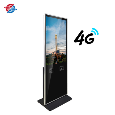 상업적 43 인치 동안 디스플레이를 광고하는 LCD를 세우는 4G 네트워크 연결 바닥