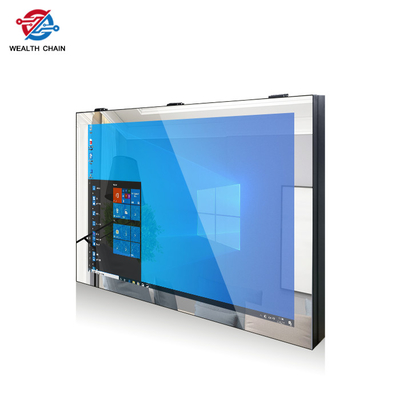 LCD 스크린 벽 산 전시 T/R 30/70 방수 높은 광도를 만지는 마술 거울