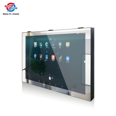 벽걸이 30% / 50% 투과율 거울 옥외 LCD 디지털 사이 니지 스마트 TV